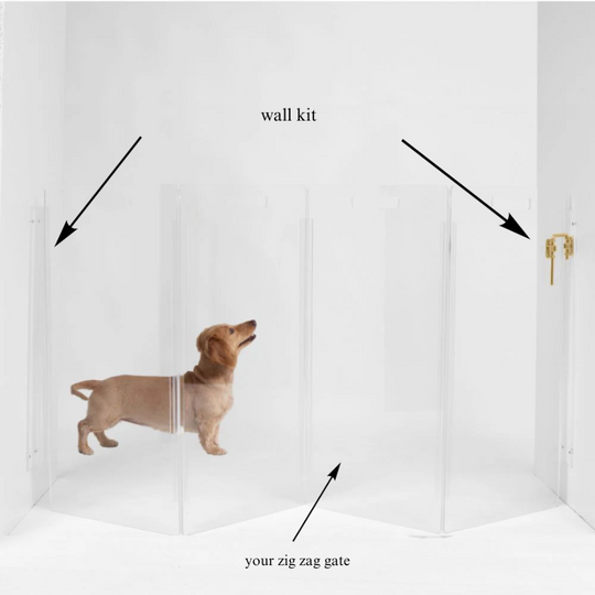 Wall Mount Kit for Clear Zig Zag Pet Gate