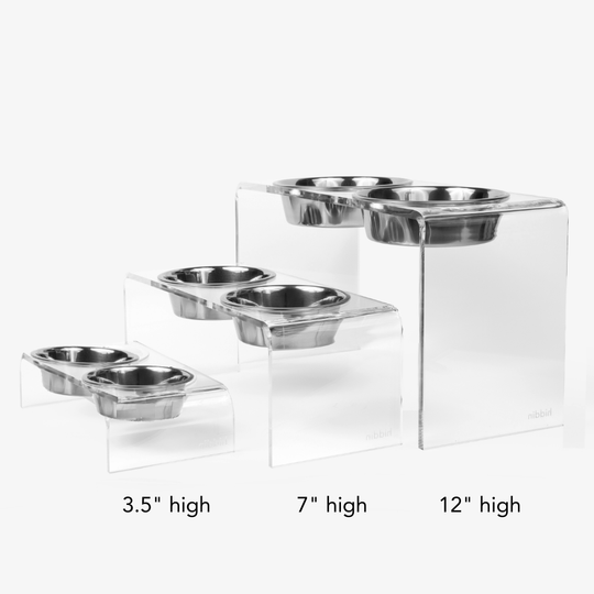 Personalized Double Feeder with Silver Bowls | Options