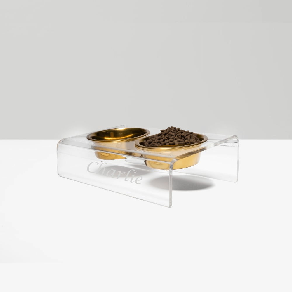 Monogram Slant Gold Feeder
