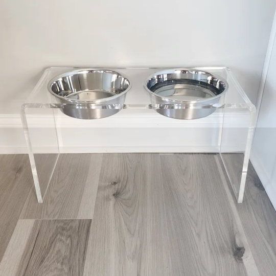 Tall Silver Double Feeder