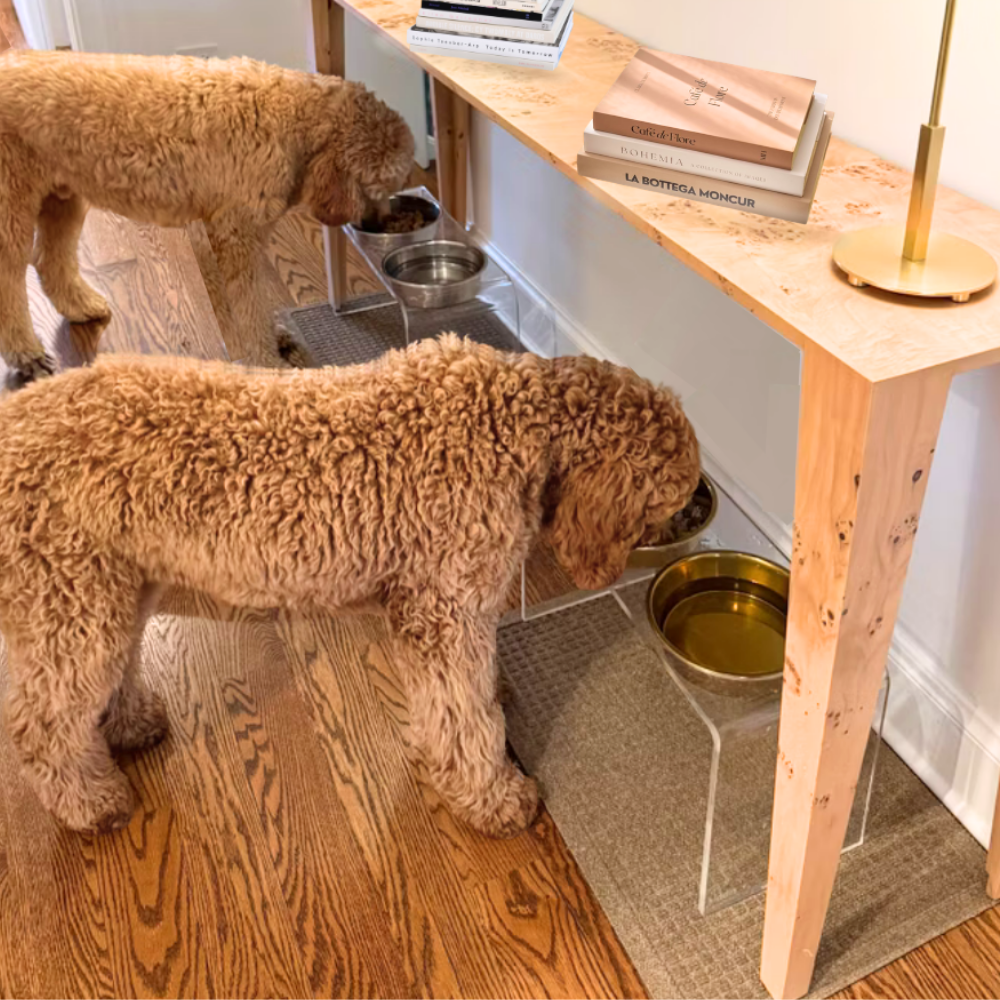 Tall Gold Double Feeder