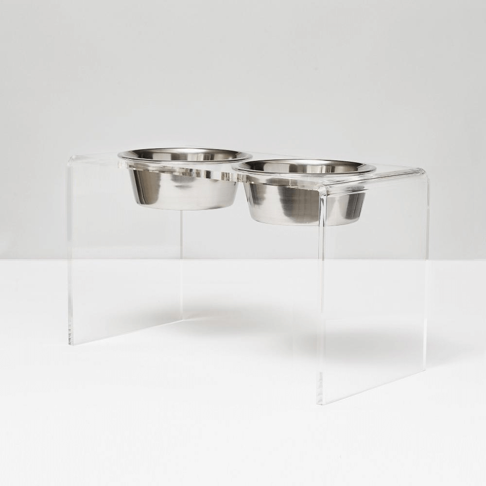 Tall Silver Double Feeder