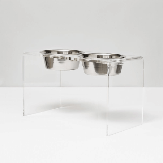 Tall Silver Double Feeder
