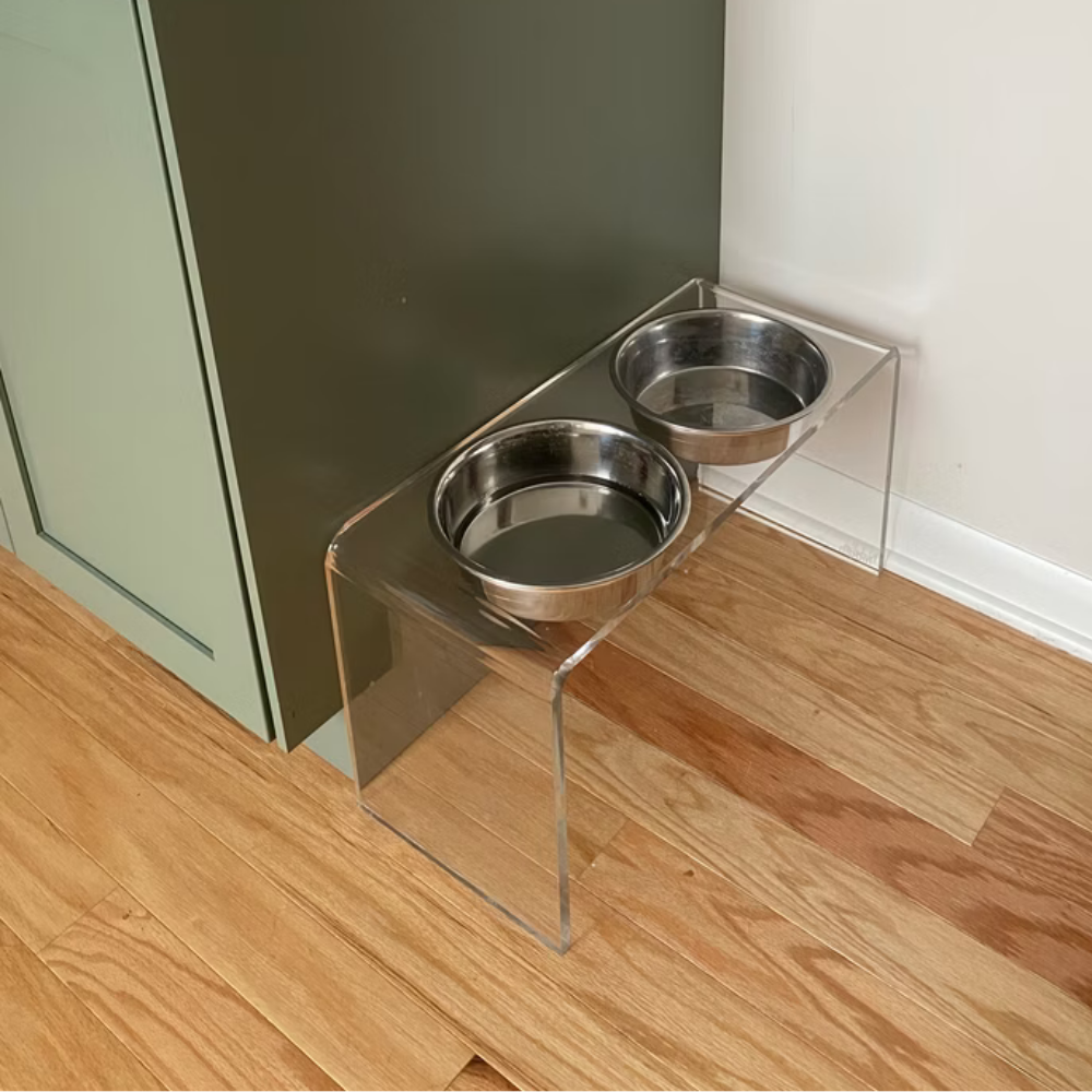 Tall Silver Double Feeder