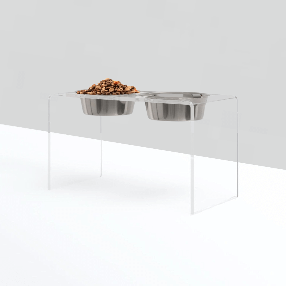 Tall Silver Double Feeder