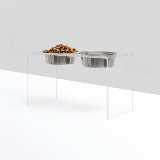 Tall Silver Double Feeder