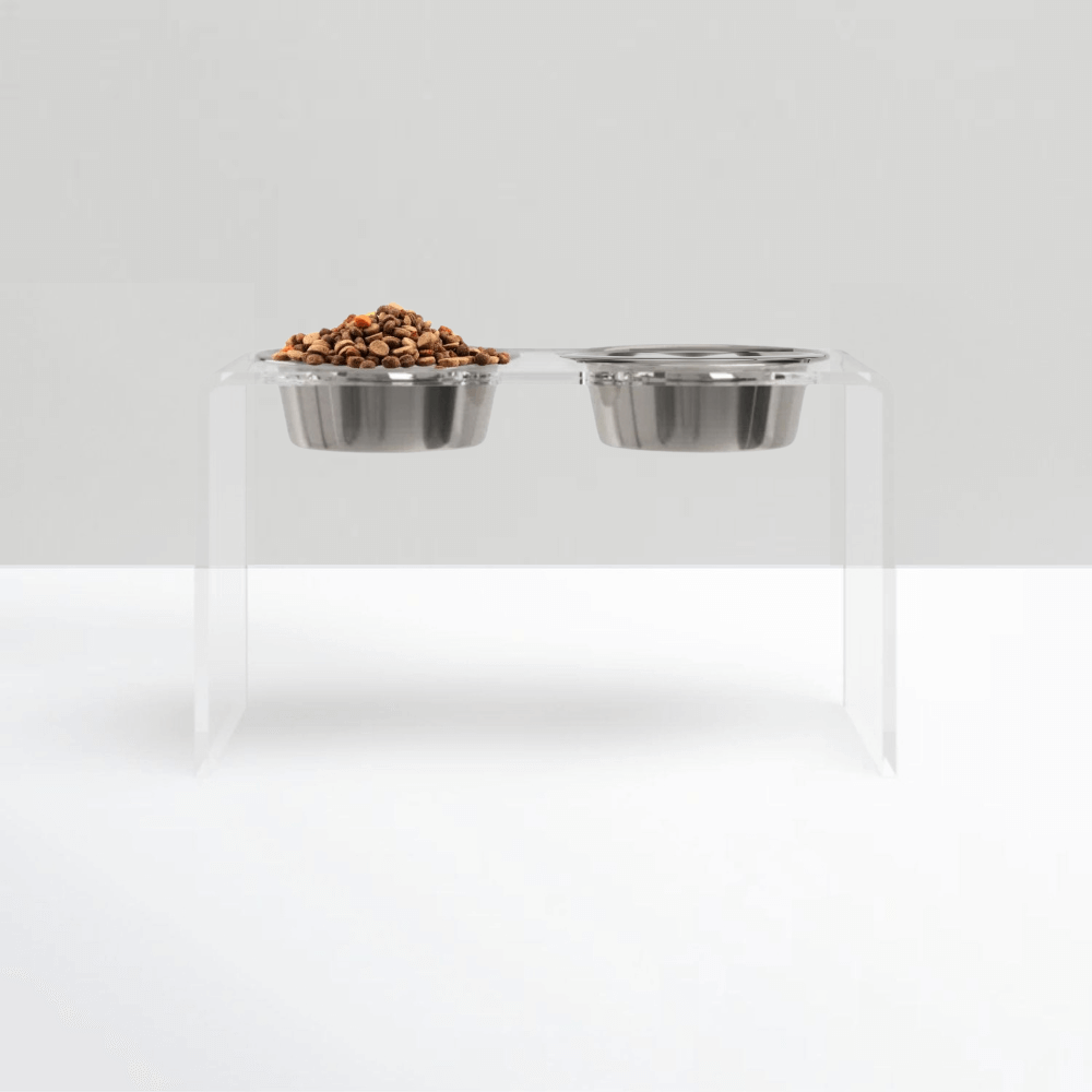 Tall Silver Double Feeder