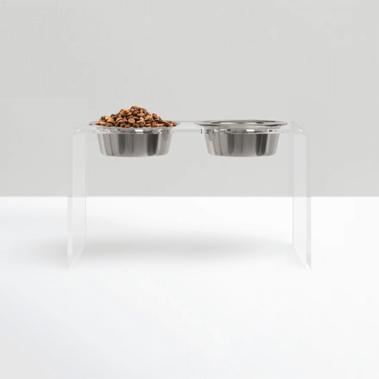 Tall Silver Double Feeder