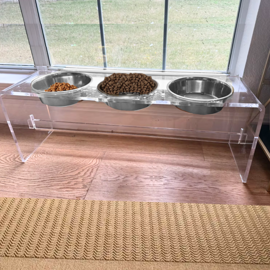 Tall Triple Silver Feeder