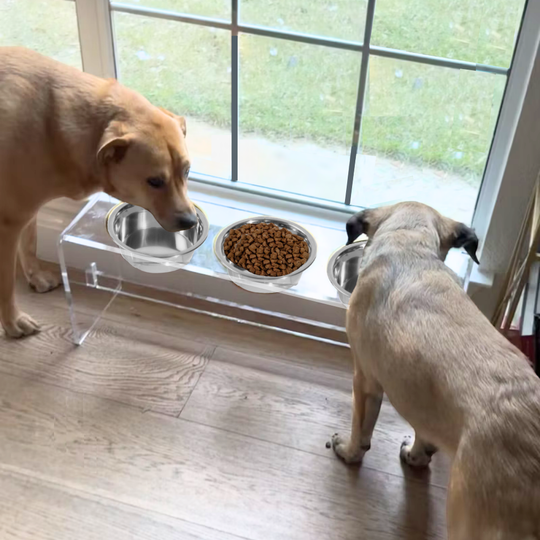 Tall Triple Silver Feeder