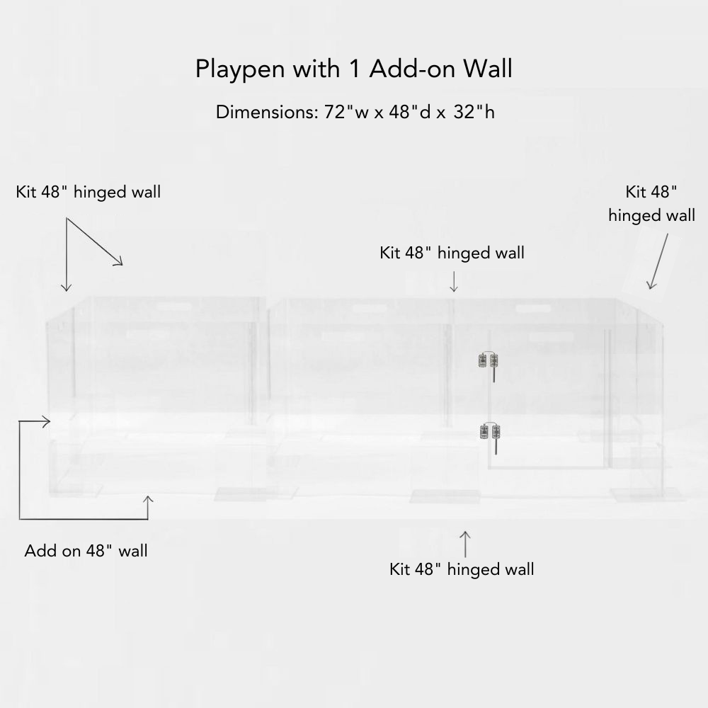 Clear Pet Playpen, 32" High with Door | Options