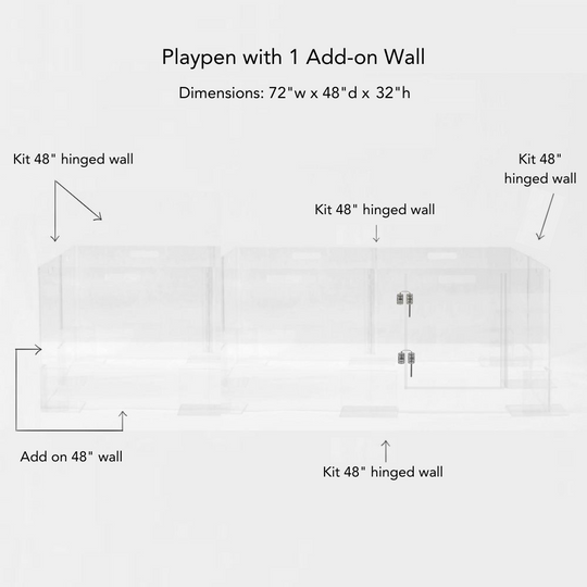 Clear Pet Playpen, 32" High with Door | Options