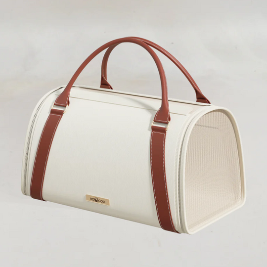 Canvas & Faux Leather Pet Carrier Handbag