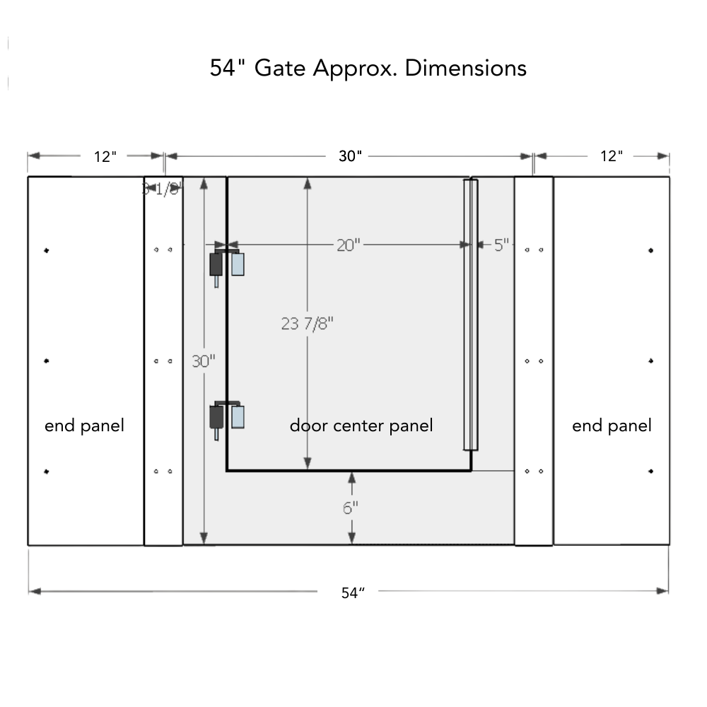 Panel Gate with Door (Wall Attached)